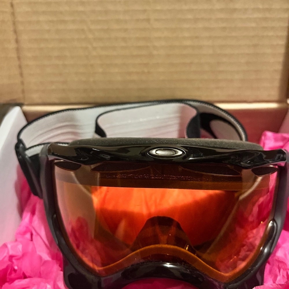 Oakley Black and Orange Goggles